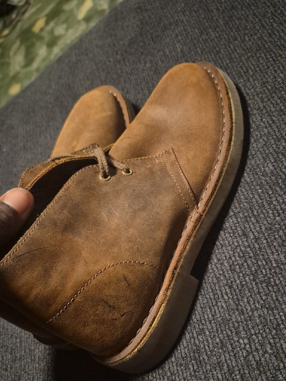 Clarks Brown Leather Chukka Boots - Picture 2 of 6